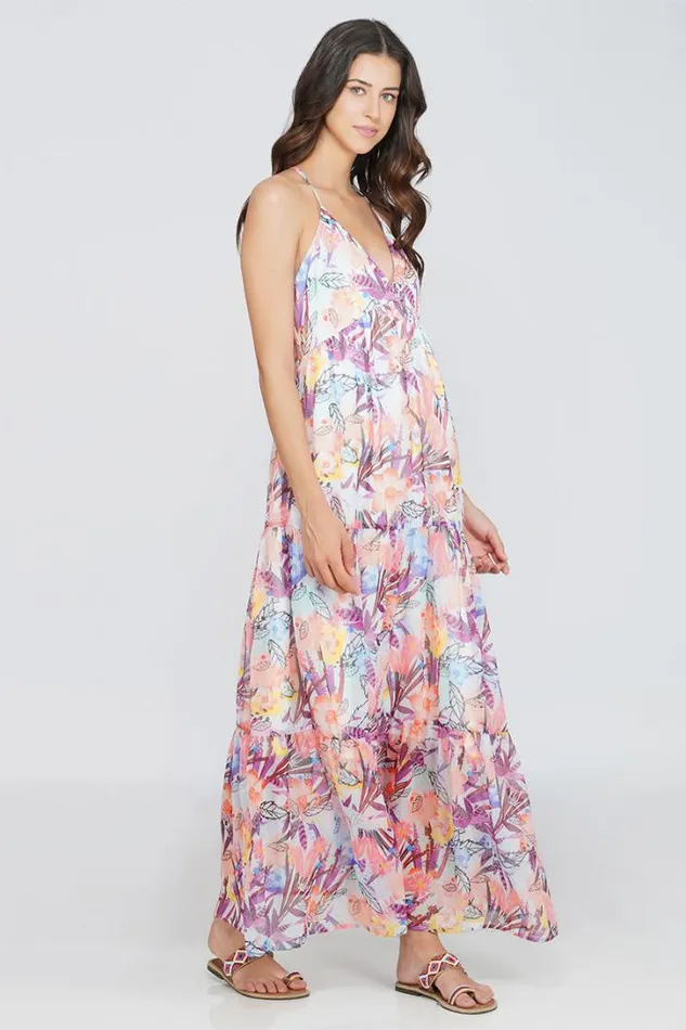 America and Beyond Dresses Women Passion Flower Maxi Dress America and Beyond Dresses Women Passion Flower Maxi Dress
