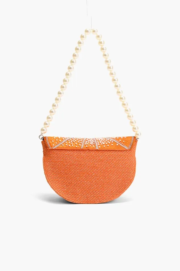 America and Beyond Shoulder Bags Women Citrus Couture Embellished Shoulder Bag