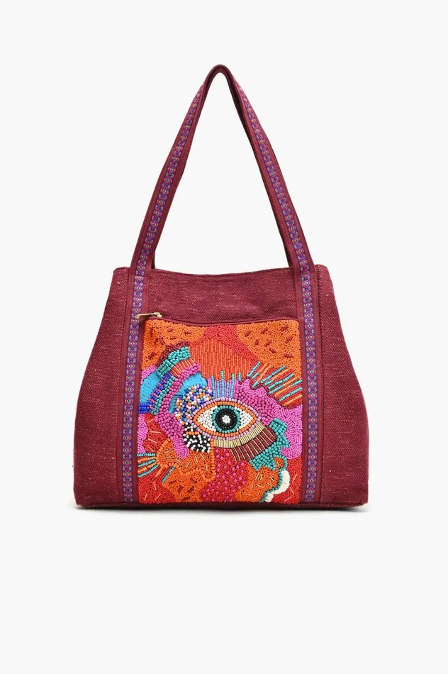 America and Beyond Totes Women Crimson Evil Eye Day Tote