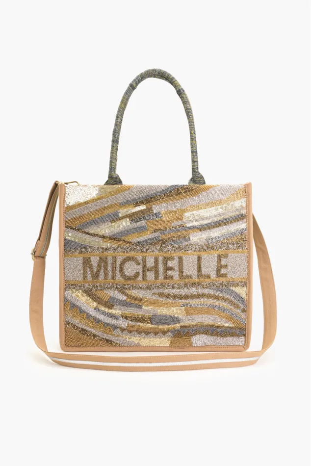 America and Beyond Totes Women Personalize Golden Layers Tote America and Beyond Totes Women Personalize Golden Layers Tote
