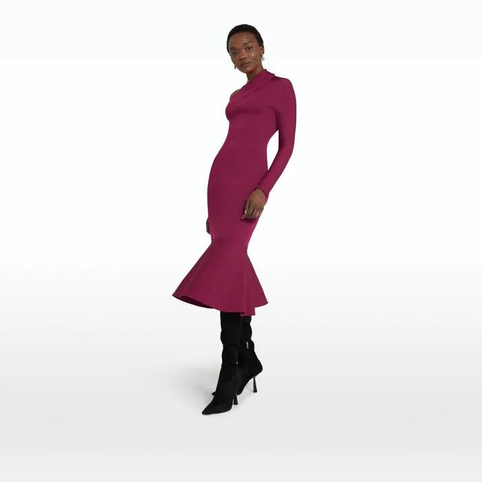 Annabel Burgundy Knit Women Safiyaa Dresses
