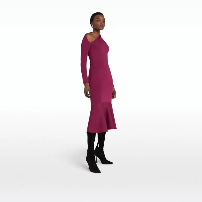 Annabel Burgundy Knit Women Safiyaa Dresses