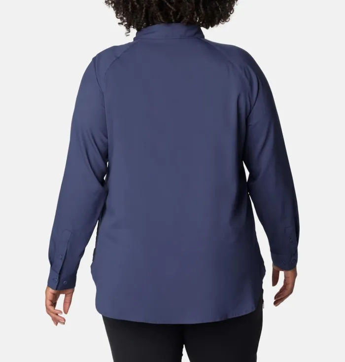 Anytime Lite Long Sleeve Shirt 8211 Plus Size Nocturnal Womens Columbia Sportswear Long Sleeve Anytime Lite Long Sleeve Shirt 8211 Plus Size Nocturnal Womens Columbia Sportswear Long Sleeve