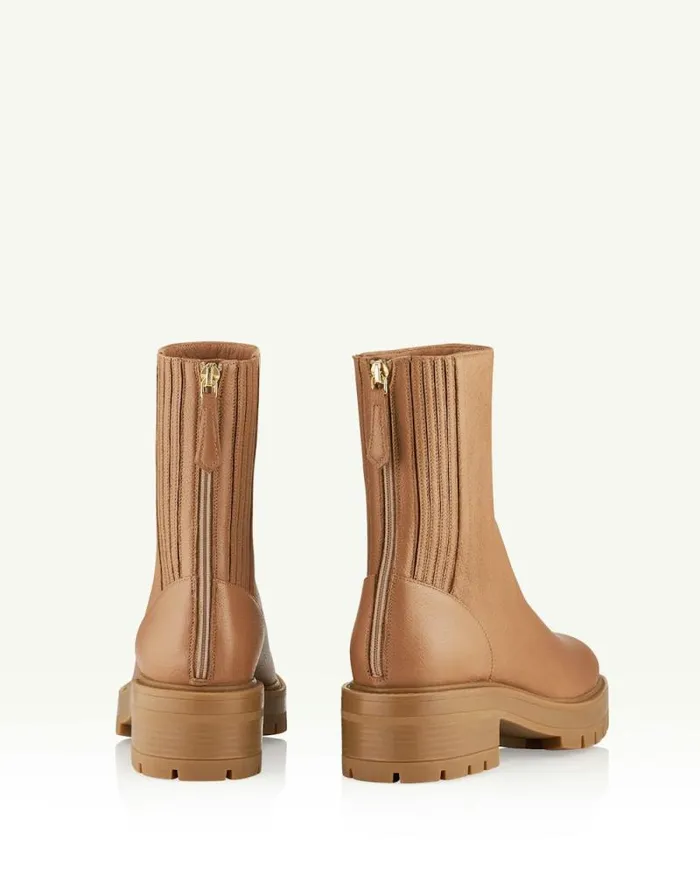 Aquazzura Booties Saint Honore Combat Bootie Beige 8211 Women Aquazzura Booties Saint Honore Combat Bootie Beige 8211 Women