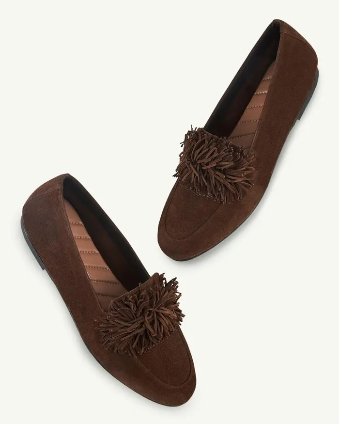 Aquazzura Flats Gytane Loafer Brown 8211 Women Aquazzura Flats Gytane Loafer Brown 8211 Women