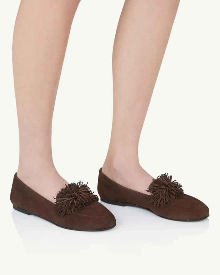 Aquazzura Flats Gytane Loafer Brown 8211 Women Aquazzura Flats Gytane Loafer Brown 8211 Women