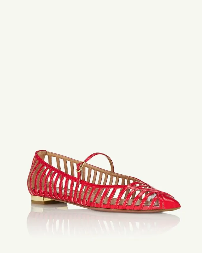 Aquazzura Flats Moonlight Dancer Flat Red 8211 Women