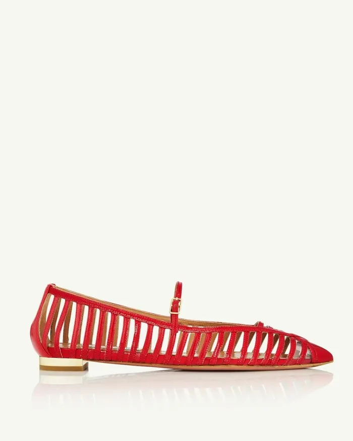 Aquazzura Flats Moonlight Dancer Flat Red 8211 Women Aquazzura Flats Moonlight Dancer Flat Red 8211 Women