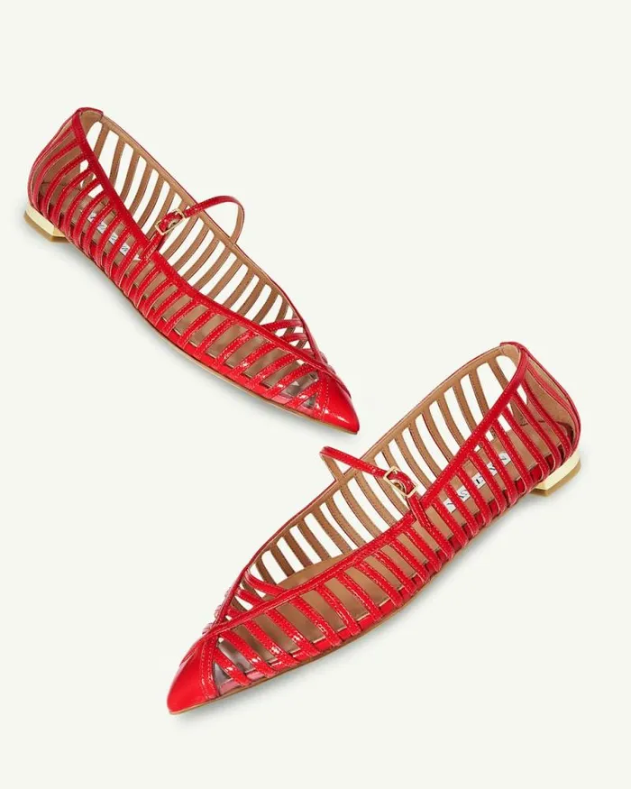 Aquazzura Flats Moonlight Dancer Flat Red 8211 Women Aquazzura Flats Moonlight Dancer Flat Red 8211 Women