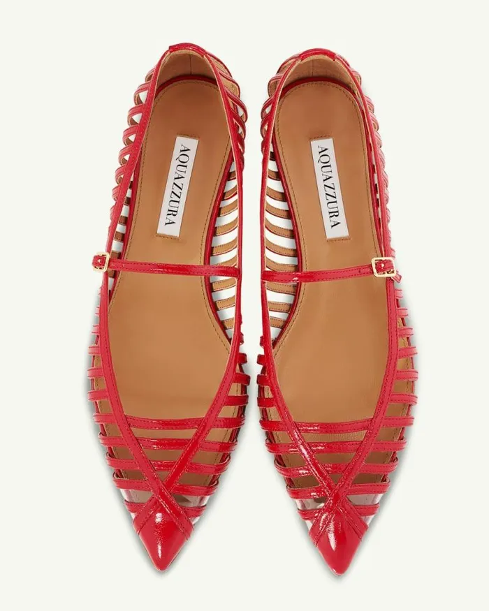 Aquazzura Flats Moonlight Dancer Flat Red 8211 Women Aquazzura Flats Moonlight Dancer Flat Red 8211 Women