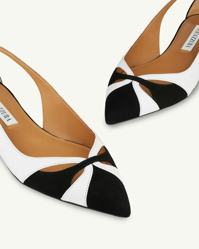 Aquazzura Flats Moves Ballet Blackwhite 8211 Women Aquazzura Flats Moves Ballet Blackwhite 8211 Women