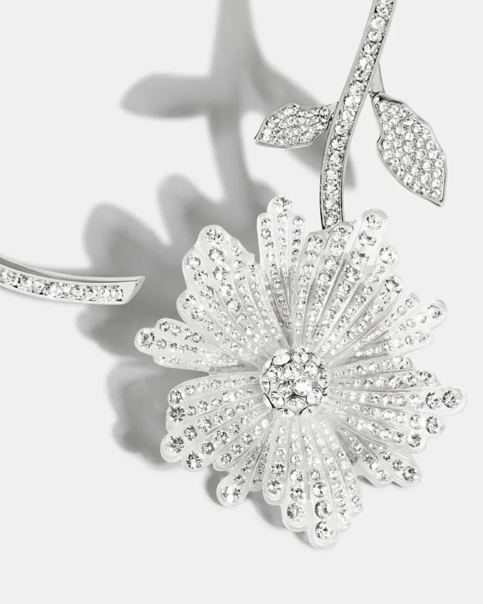 Aquazzura Jewelry Peony Crystal Necklace Silver 8211 Women