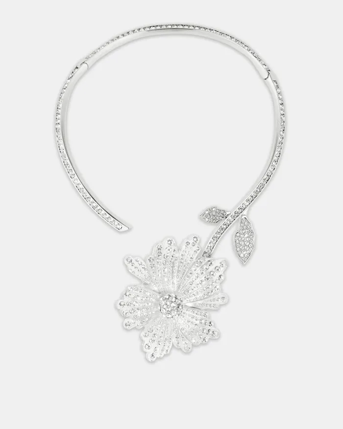 Aquazzura Jewelry Peony Crystal Necklace Silver 8211 Women Aquazzura Jewelry Peony Crystal Necklace Silver 8211 Women
