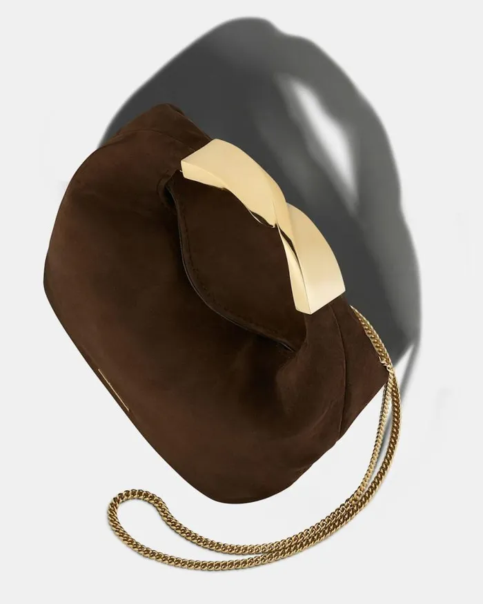 Aquazzura Mini Bags Twist Mini Hobo Brown 8211 Women Aquazzura Mini Bags Twist Mini Hobo Brown 8211 Women