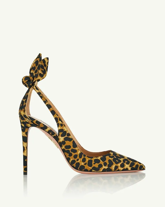 Aquazzura Pumps Bow Tie Pump 105 Leopard 8211 Women Aquazzura Pumps Bow Tie Pump 105 Leopard 8211 Women