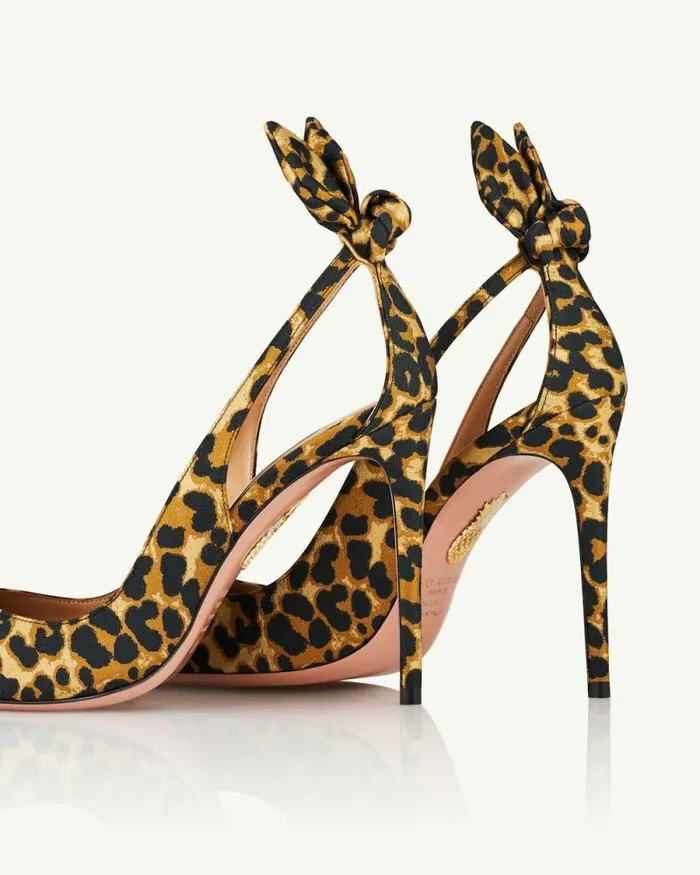 Aquazzura Pumps Bow Tie Pump 105 Leopard 8211 Women Aquazzura Pumps Bow Tie Pump 105 Leopard 8211 Women