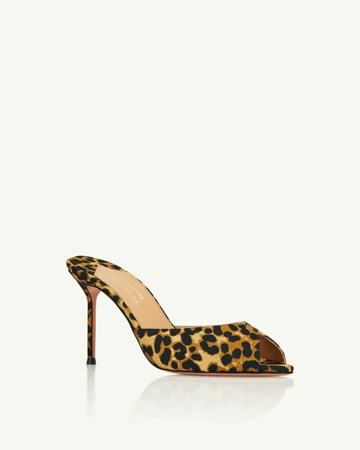 Aquazzura Sandals Alex Mule 85 Leopard 8211 Women