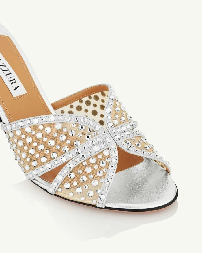 Aquazzura Sandals Crystal Lover Mule 75 8211 Women