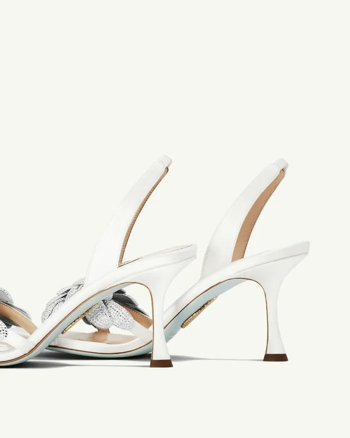 Aquazzura Sandals Galactic Flower Sandal 75 White 8211 Women Aquazzura Sandals Galactic Flower Sandal 75 White 8211 Women