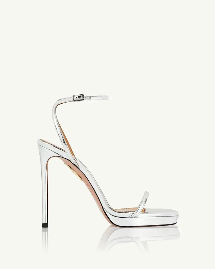 Aquazzura Sandals Olie Plateau 115 Silver 8211 Women Aquazzura Sandals Olie Plateau 115 Silver 8211 Women