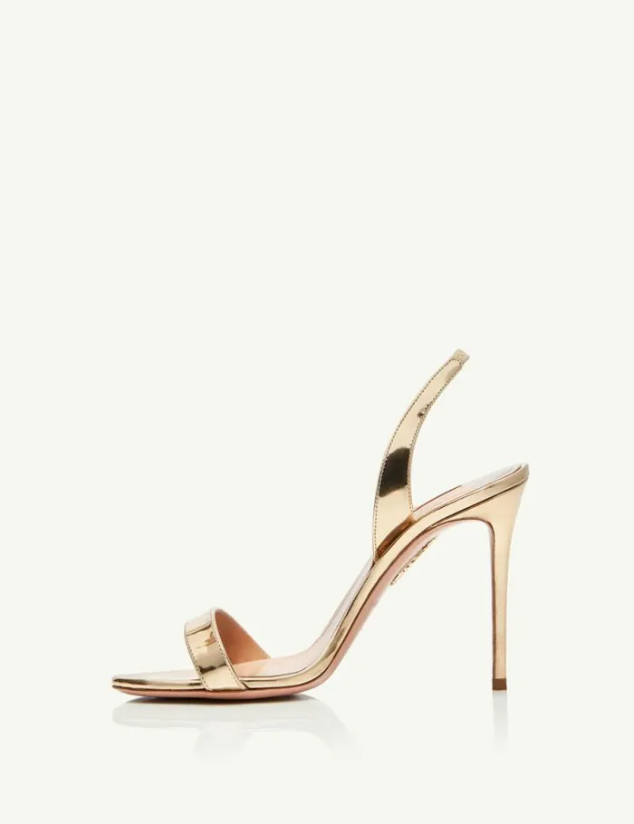 Aquazzura Sandals So Nude Sandal 105 Gold 8211 Women Aquazzura Sandals So Nude Sandal 105 Gold 8211 Women