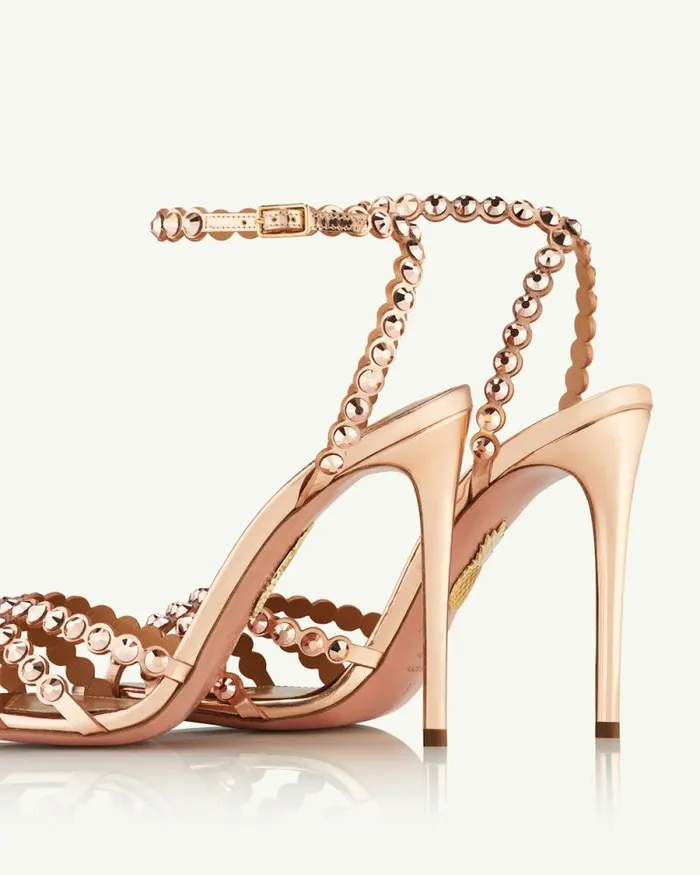 Aquazzura Sandals Tequila Sandal 105 Gold 8211 Women Aquazzura Sandals Tequila Sandal 105 Gold 8211 Women