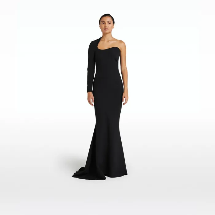 Aria Black Long Dress Women Safiyaa Dresses