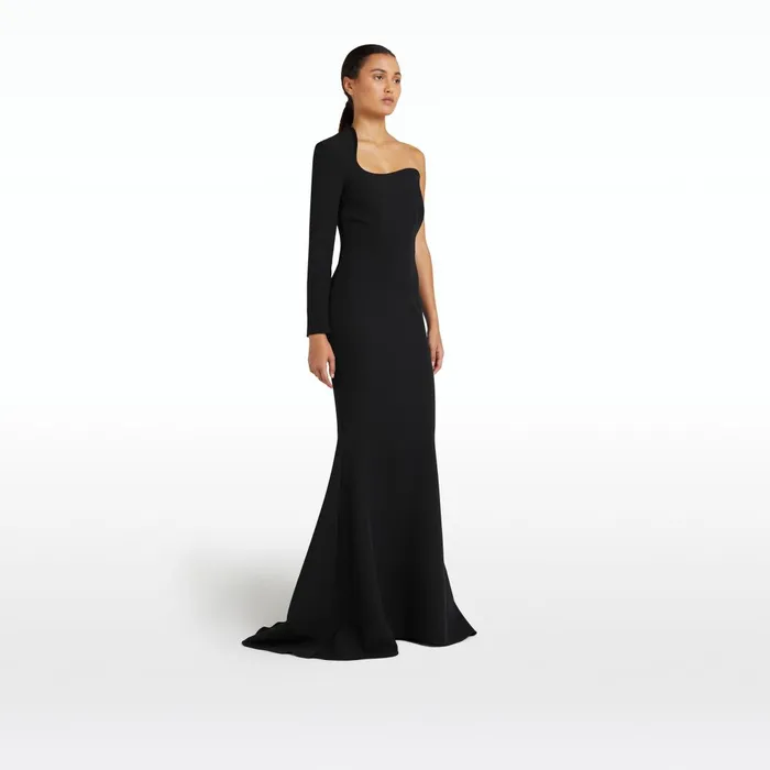Aria Black Long Dress Women Safiyaa Dresses