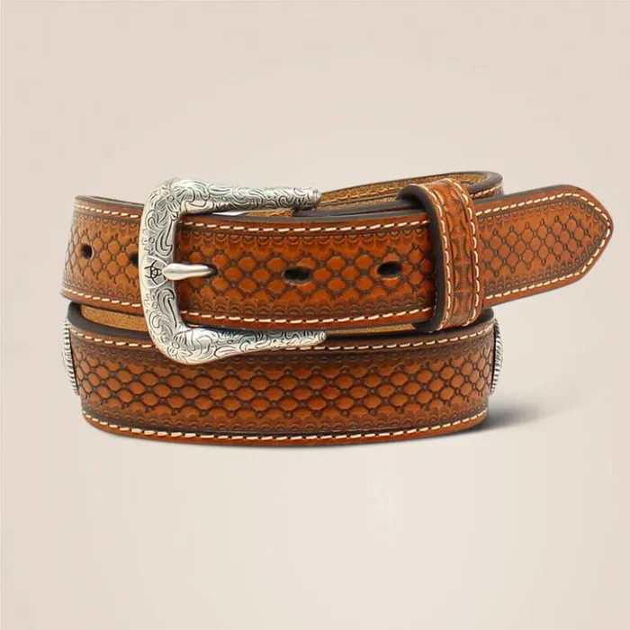 Ariat Belts Kids Beaded Tooled Belt Brown