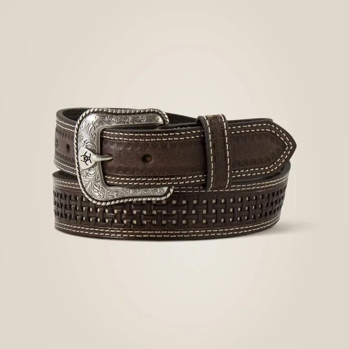 Ariat Belts Men Lattice Belt Brown