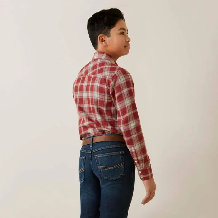 Ariat Button Down Shirts Kids Holton Retro Fit Shirt Rosewood Ariat Button Down Shirts Kids Holton Retro Fit Shirt Rosewood