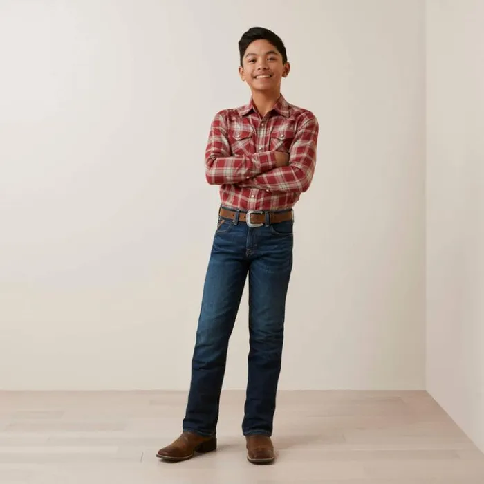Ariat Button Down Shirts Kids Holton Retro Fit Shirt Rosewood Ariat Button Down Shirts Kids Holton Retro Fit Shirt Rosewood