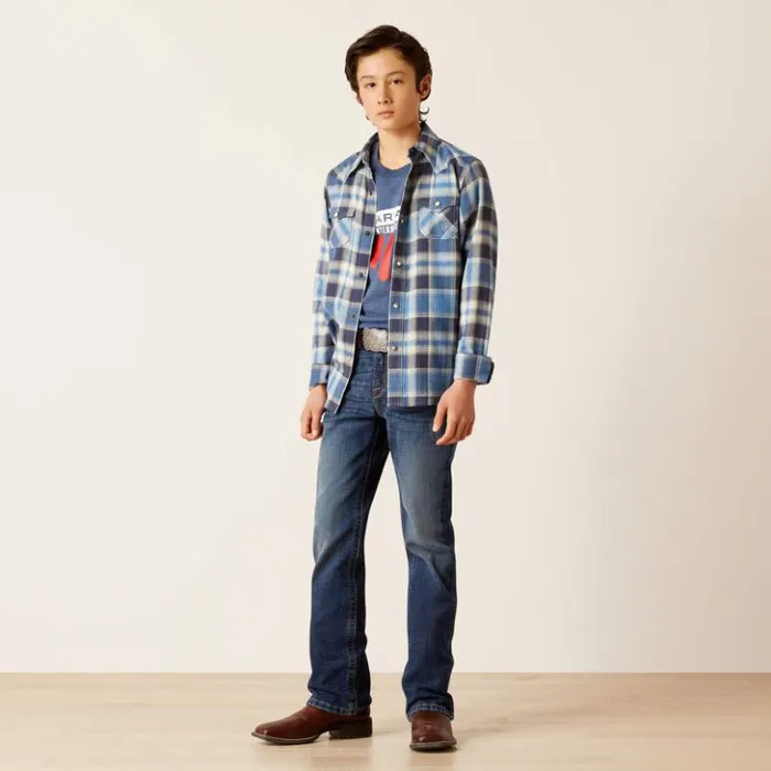 Ariat Button Down Shirts Kids Hoyt Retro Fit Shirt Charcoal Grey Ariat Button Down Shirts Kids Hoyt Retro Fit Shirt Charcoal Grey