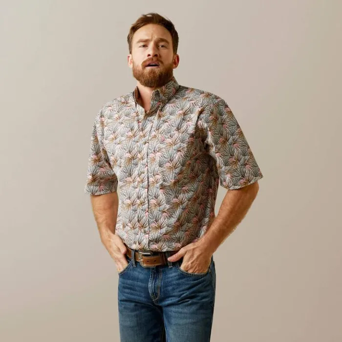 Ariat Button Down Shirts Men Amir Classic Fit Shirt White