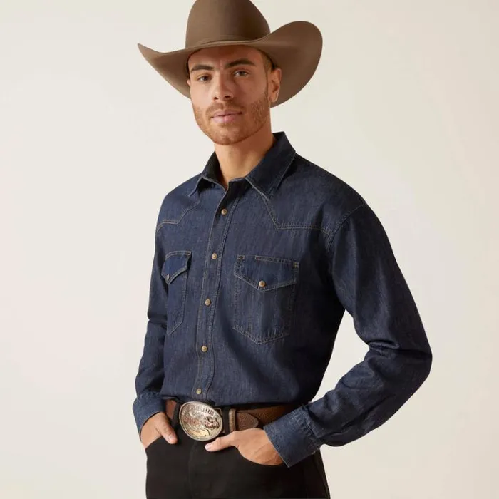 Ariat Button Down Shirts Men Classic Denim Shirt Broadway