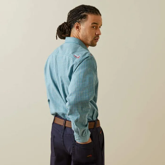 Ariat Button Down Shirts Men FR Edwards Snap Work Shirt Storm Blue Ariat Button Down Shirts Men FR Edwards Snap Work Shirt Storm Blue