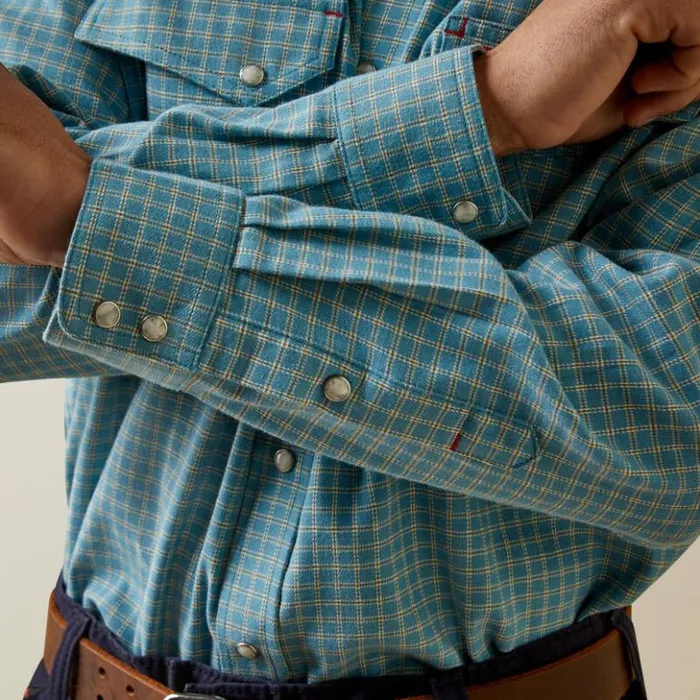 Ariat Button Down Shirts Men FR Edwards Snap Work Shirt Storm Blue Ariat Button Down Shirts Men FR Edwards Snap Work Shirt Storm Blue