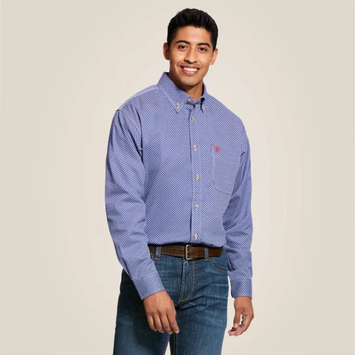Ariat Button Down Shirts Men FR Liberty Work Shirt Cobalt