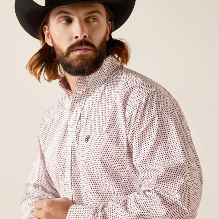 Ariat Button Down Shirts Men Neithan Classic Fit Shirt White Ariat Button Down Shirts Men Neithan Classic Fit Shirt White