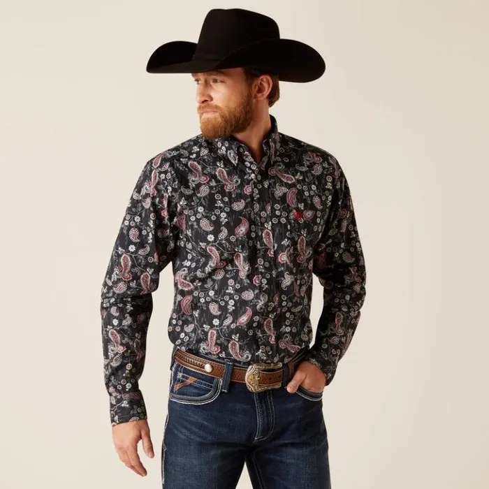 Ariat Button Down Shirts Men Norward Fitted Shirt Blackblack