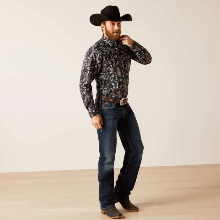 Ariat Button Down Shirts Men Norward Fitted Shirt Blackblack Ariat Button Down Shirts Men Norward Fitted Shirt Blackblack