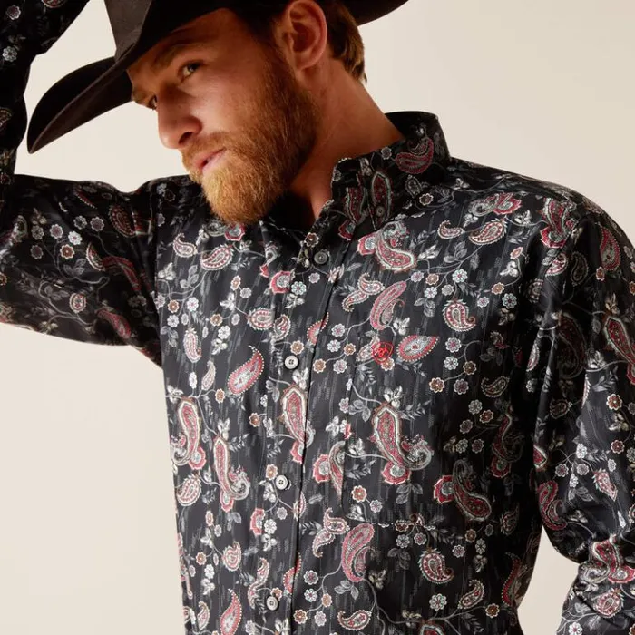 Ariat Button Down Shirts Men Norward Fitted Shirt Blackblack Ariat Button Down Shirts Men Norward Fitted Shirt Blackblack