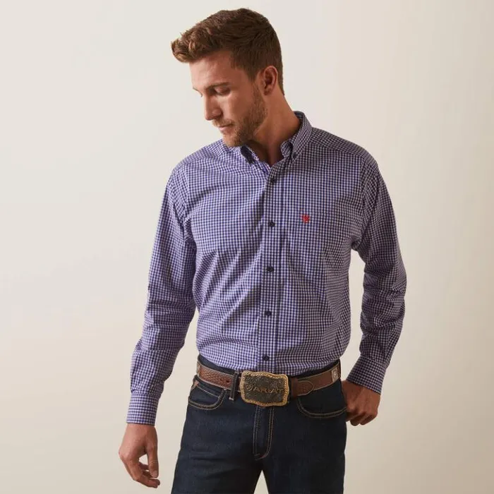Ariat Button Down Shirts Men Pro Series Louis Classic Fit Shirt Dark Blue