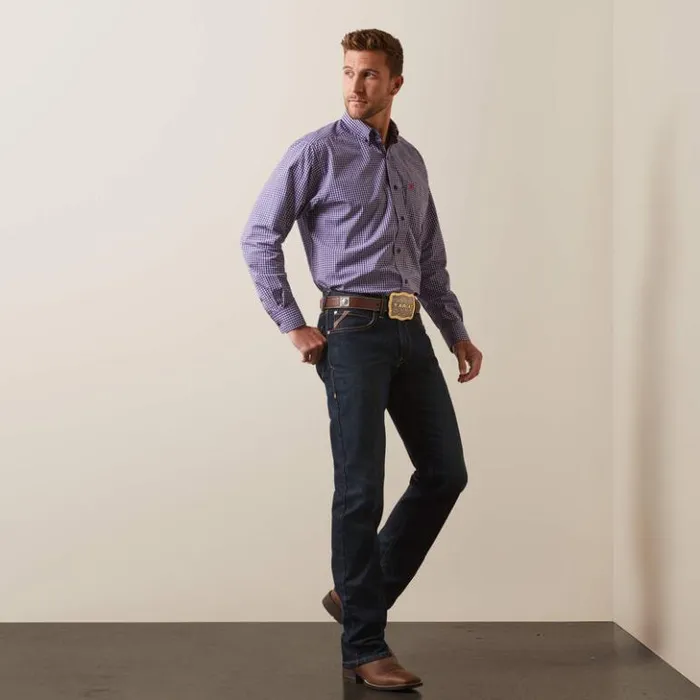 Ariat Button Down Shirts Men Pro Series Louis Classic Fit Shirt Dark Blue Ariat Button Down Shirts Men Pro Series Louis Classic Fit Shirt Dark Blue