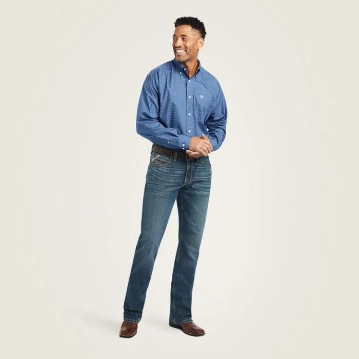 Ariat Button Down Shirts Men Wrinkle Free Eaden Classic Fit Shirt True Navy Ariat Button Down Shirts Men Wrinkle Free Eaden Classic Fit Shirt True Navy
