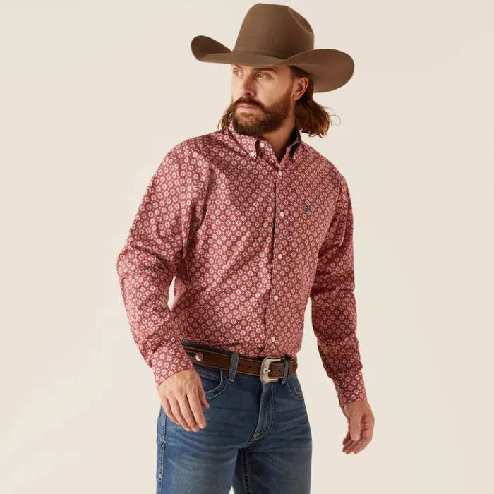 Ariat Button Down Shirts Men Wrinkle Free Gideon Classic Fit Shirt Gardenia