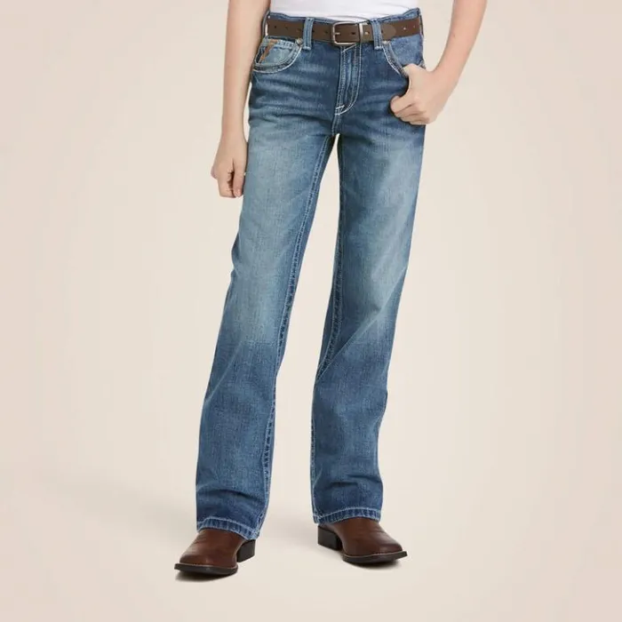 Ariat Denim Kids B4 Relaxed Coltrane Boot Cut Jean Durango