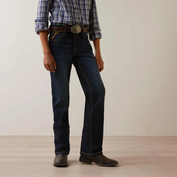 Ariat Denim Kids B5 Slim Trevor Straight Jean Mineral Blue
