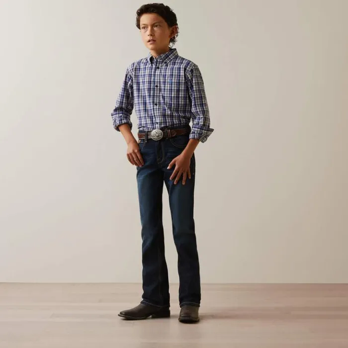 Ariat Denim Kids B5 Slim Trevor Straight Jean Mineral Blue Ariat Denim Kids B5 Slim Trevor Straight Jean Mineral Blue