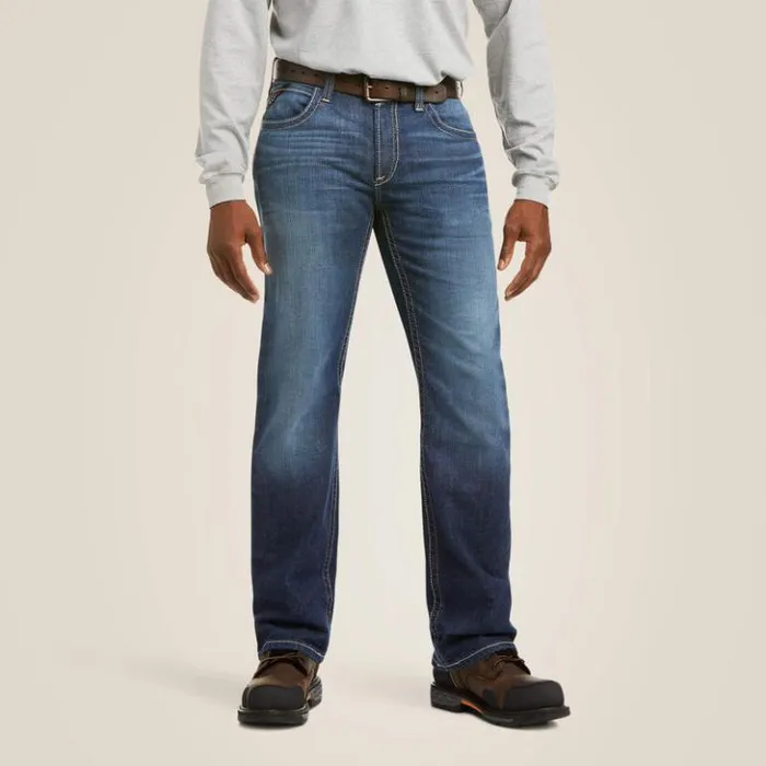 Ariat Denim Men FR M5 Straight DuraStretch Truckee Stackable Straight Leg Jean Ryley